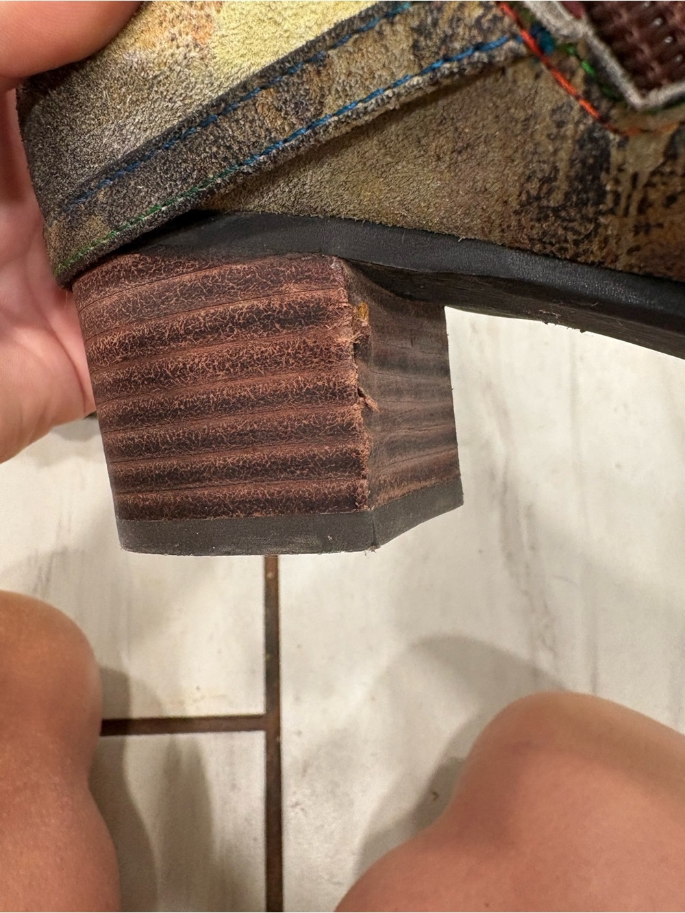 L’Artiste Spring Step Shazzam Hand Painted Leather Ankle Booties Size 40 US 9 - Picture 12 of 12